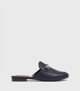 Myla Black PU Metal Trim Loafer
